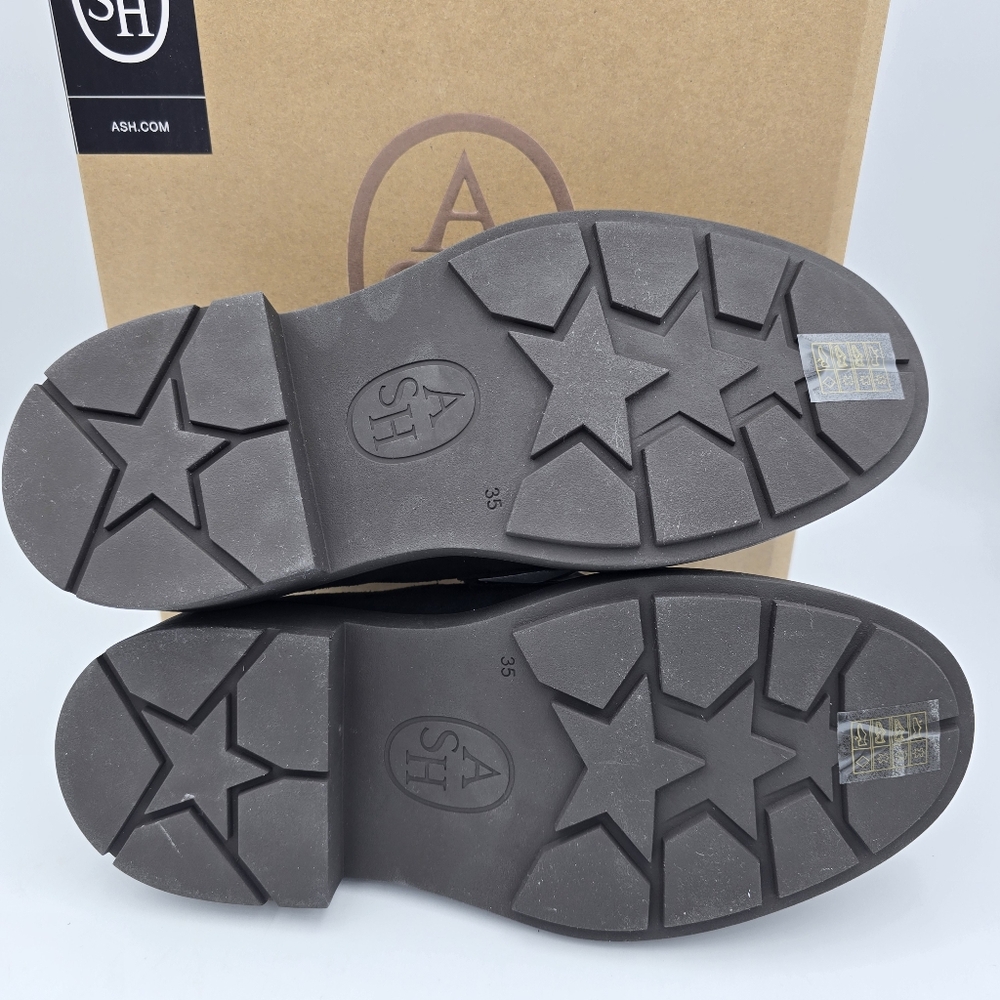 NIB Ash Medusa Suede Studded Platform Loafers, Bistro, EU 35/US 5, with dust bag - Picture 11 of 16